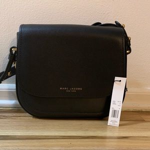 NWT! Marc Jacobs black leather cross body bag